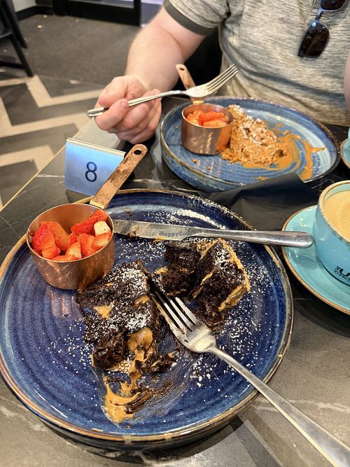 Chocolate fudge cake and biscoff cake 🤤  at The Urban Chocolatier Cardiff Bay  in Cardiff