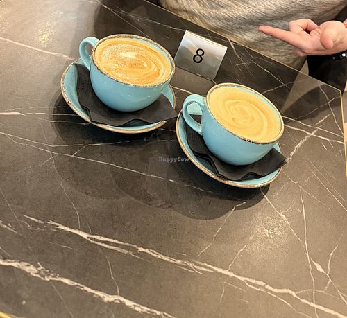 Oat milk caramel lattes   at The Urban Chocolatier Cardiff Bay  in Cardiff