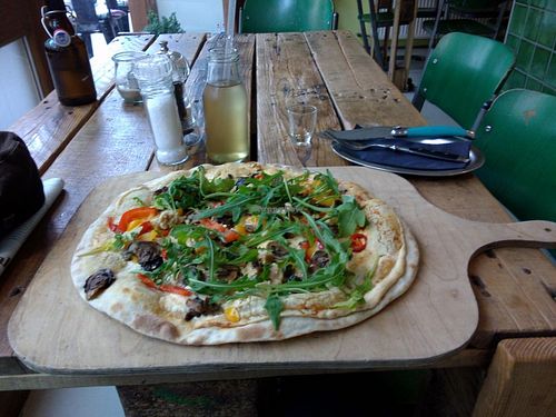 Flammkuchen at Schnell Veg in Dusseldorf
