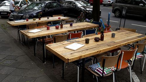 outside at Schnell Veg in Dusseldorf