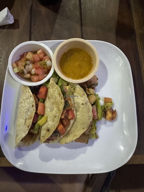 Vegan tacos  at Burrocks - Comida Mexicana - Granada, Nic in Granada