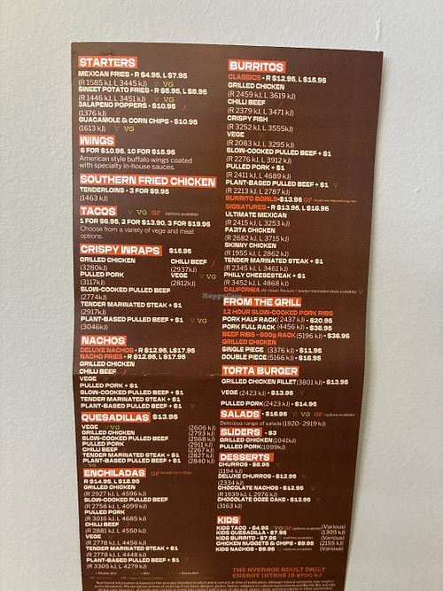 Menu  at Burrito Bar Charlestown  in Charlestown
