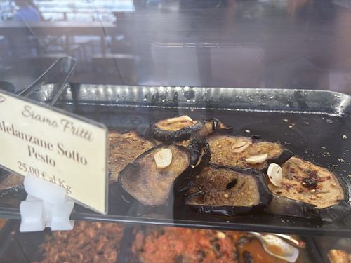 Marinated aubergine (egg plant)  at Siamo Fritti in Toscana