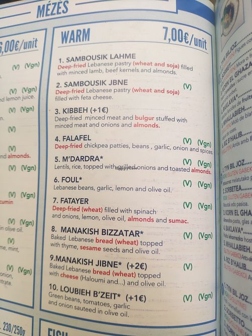 Warm dishes at El Barroco in Cadaques