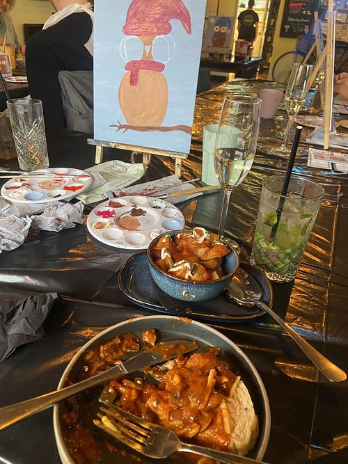 Spanish beans and patatas bravas   at STYR in Sheffield