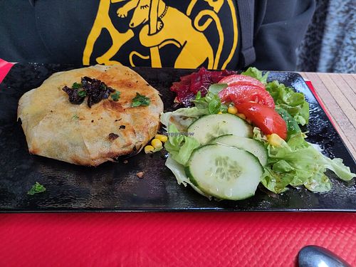 Vegan pastilla at Le Touareg in Colmar