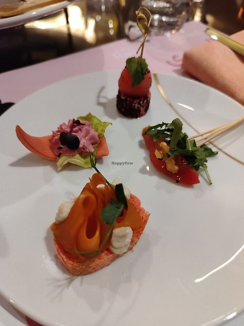 Vegan finger food at Caramel Lobby Lounge in Doha Municipality