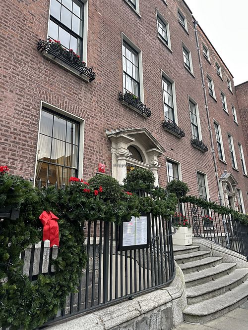 Front of the hotel, where the drawing rooms are housed.  at Drawing Rooms at Merrion Hotel in Dublin
