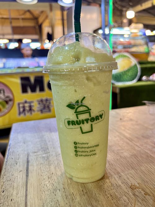 Avocado and coconut shake   at Fruitory in Chiang Mai