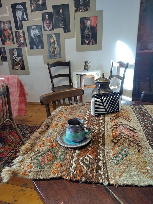 Some table cloths are unfortunately made from wool but there are plenty that aren't - wool and leather are often used in Armenia so be aware you'll come across a lot of it. at Lusik Aguletsi House-Museum and Art Cafe in Yerevan