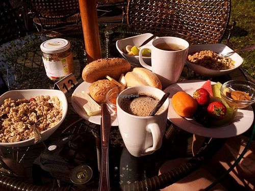 breakfast at Loving Hut Pension in St Kanzian