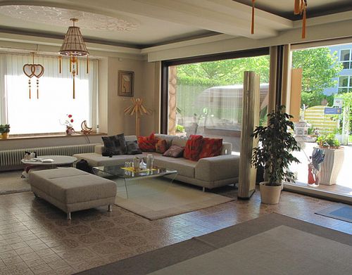 the hotel lobby at Loving Hut Pension in St Kanzian