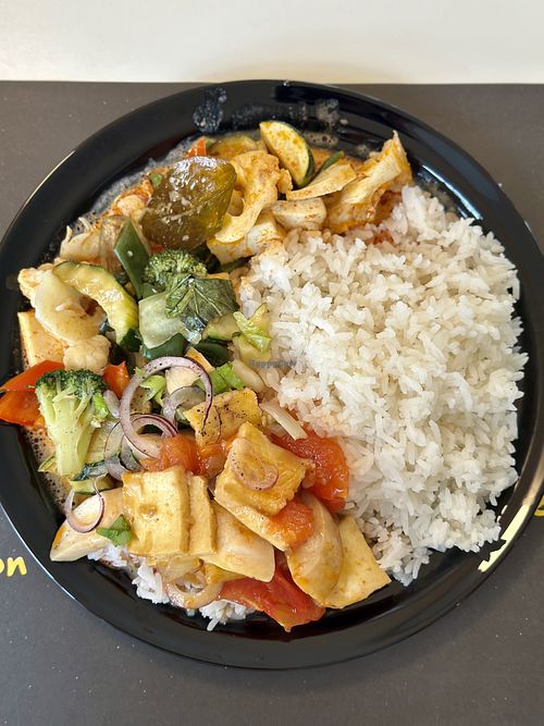 Vegan lunch plate  at Phở Na Vegi in Zurich