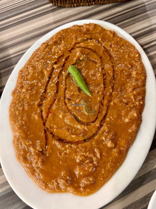 Foul dip (bean dip) served warm with bread  at Hadramot Highlands مطعم حضرموت in Pahang