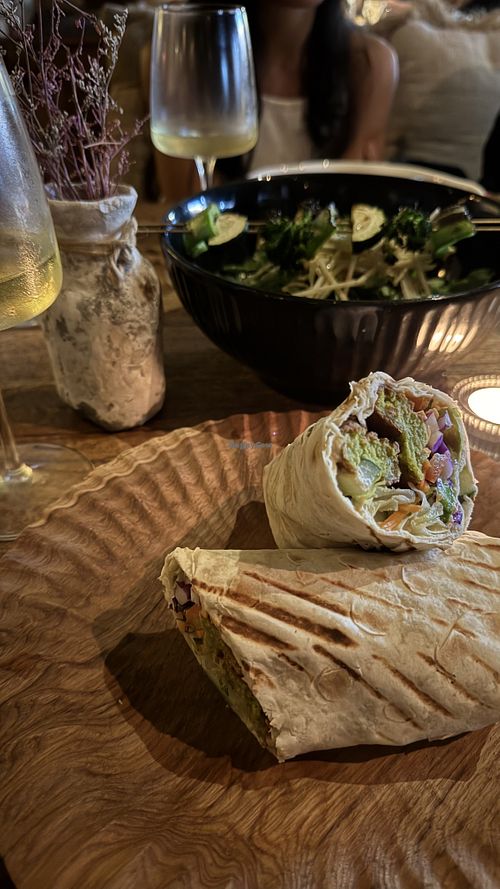 Veg lavash and green saladd  at Zai Cafe in Kabupaten Badung