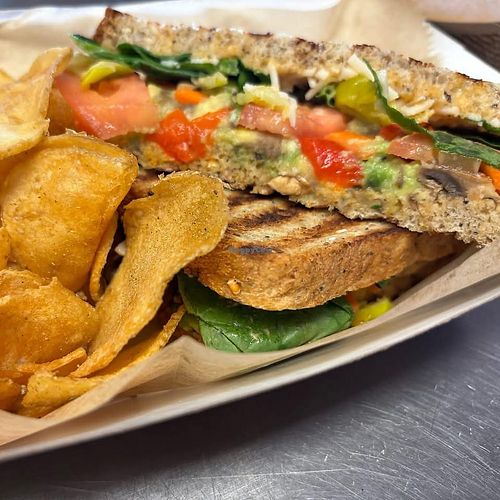 Vegan press  at LUCA Eats in New Orleans