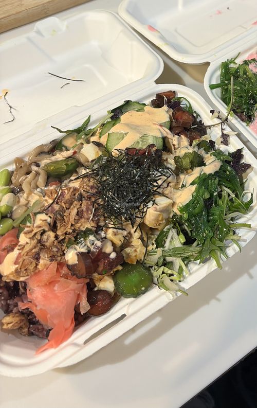 Delicious vegetarian poke bowl!  at Poke Poke K Road in Auckland
