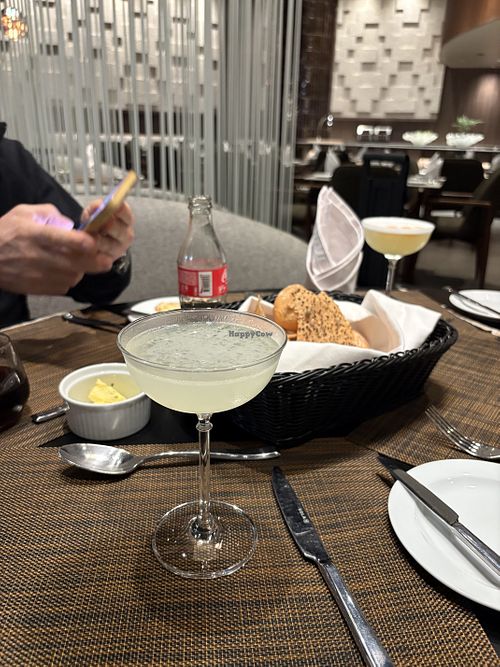 Pisco sour with no egg!  at Paprika in Lima