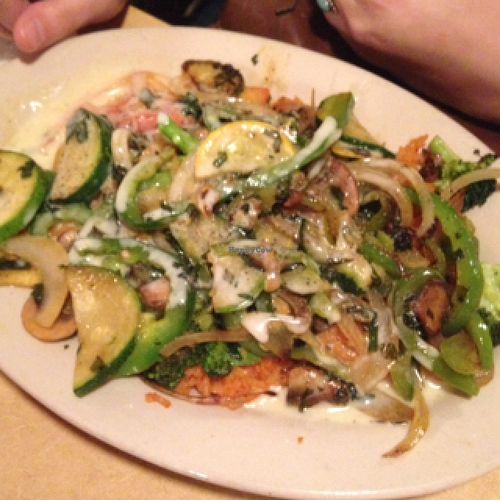 veg fajitas on rice at Carlito's Mexican Bar and Grill in Pooler