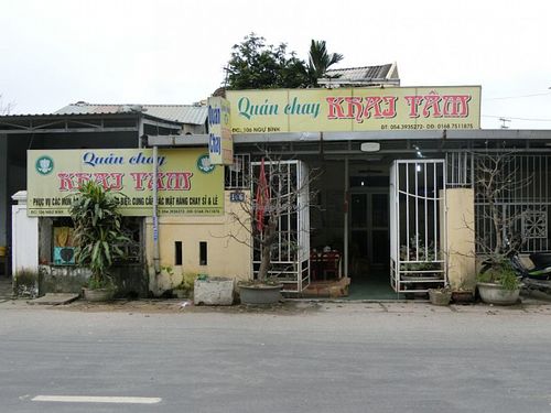 January 2015, front of restaurant at Khai Tam in Hue