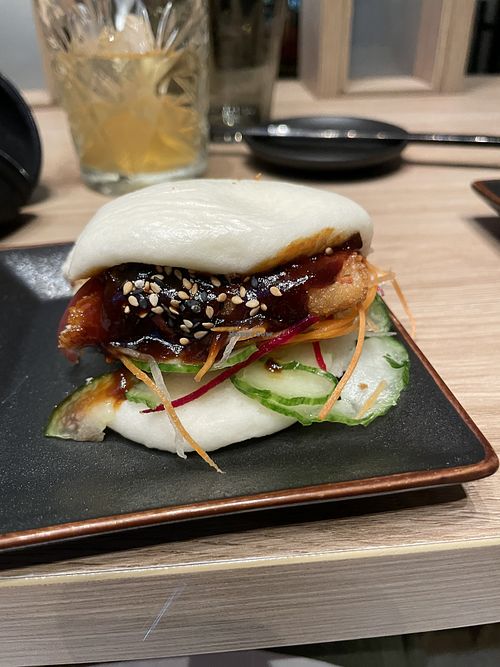 Yummy bao bun  at one80 Izakaya in Gozo