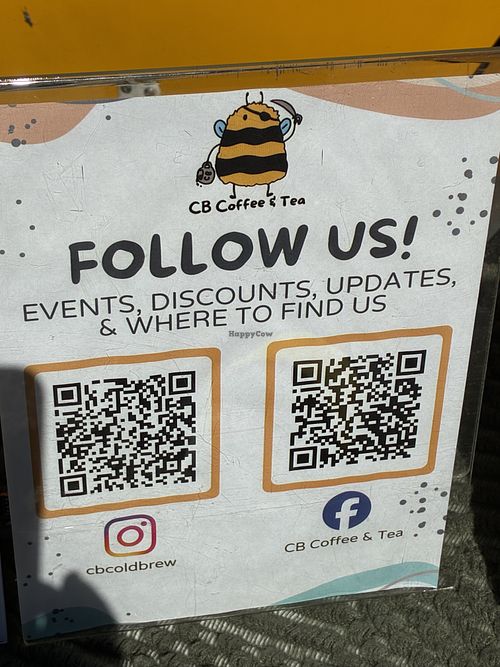 QR codes  at CB Coffee and Tea in Pensacola