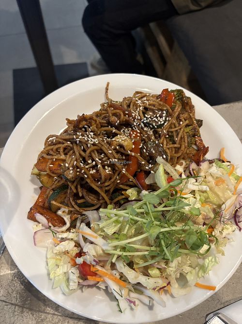 Wok with noodles   at Vege Miasto in Warsaw