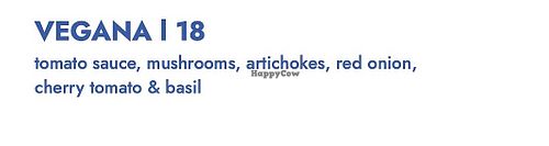 Vegana Pizza  at Grazie Grazie Pizzeria in Laguna Beach