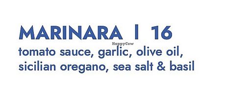 Marinara Pizza (no cheese)  at Grazie Grazie Pizzeria in Laguna Beach