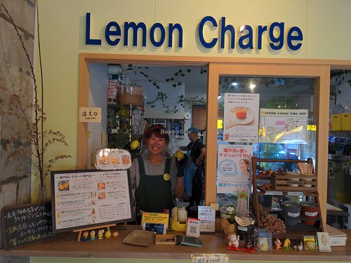 Lovely owner at Hyakkoya in Hiroshima