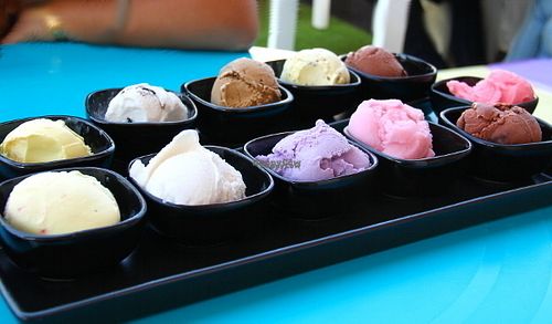 We tried 9 different flavours. It´s good too choose creamy and more light ones for variety.  at Itim Roi Ros (100 Flavors of Ice Cream) - ไอติม100รส in Chiang Mai