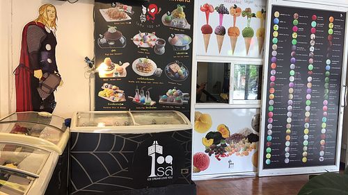 A large assortment of flavors at Itim Roi Ros (100 Flavors of Ice Cream) - ไอติม100รส in Chiang Mai