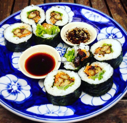 vegan sushi at Ploughman's Garden in Ho Chi Minh City