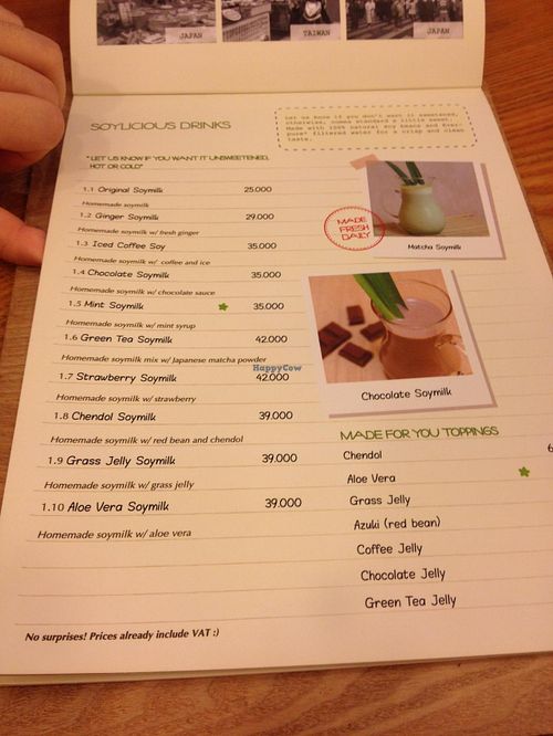 Soy drinks at The Bean Store - Vo Van Tan in Ho Chi Minh City