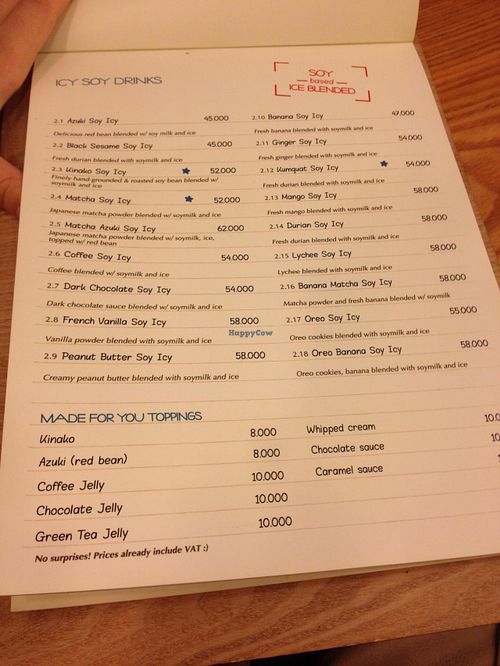 Ice blended soy drinks at The Bean Store - Vo Van Tan in Ho Chi Minh City