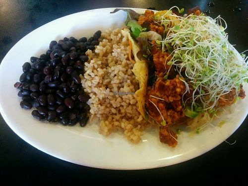 Tempwh chorizo tacos with extra avocado at The Booch Bar in Hilo