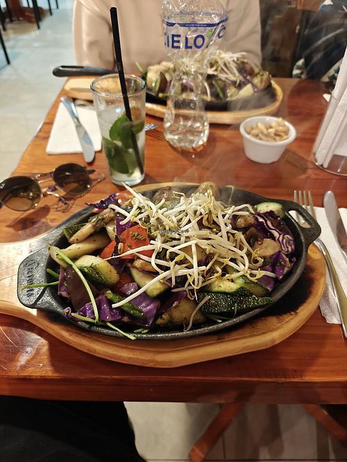 Vegan grill at Restaurante Puerto Ballestas Paracas in Ica