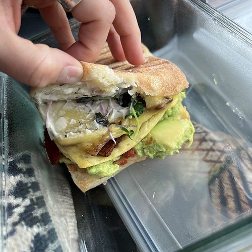 Plant Powered Sandwich (add avocado)  at Foundry Coffee Bar in Carleton Place