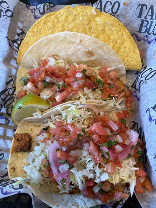 Vegan plant fair tacos  at Taco Bus Land O' Lakes in Land O Lakes