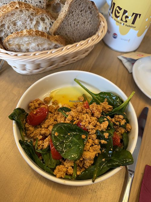 Scrambled tofu and bread   at MELT breakfast, brunch & bubbles in Województwo Małopolskie