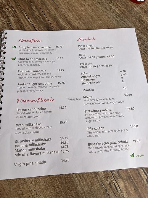 Smoothis  at Reefs Cafe & Co in Willemstad