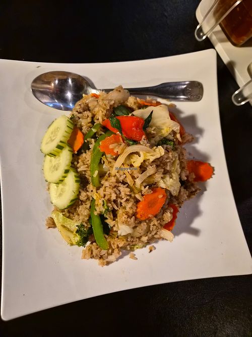 Spicy fried rice, veggie, no egg, no fish sauce at Chao Praya Thai Food in Bullhead City