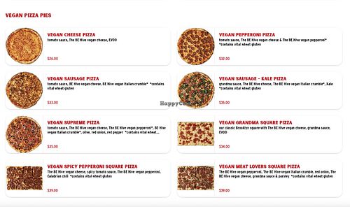 Vegan Pizzas  at Prime Pizza in California