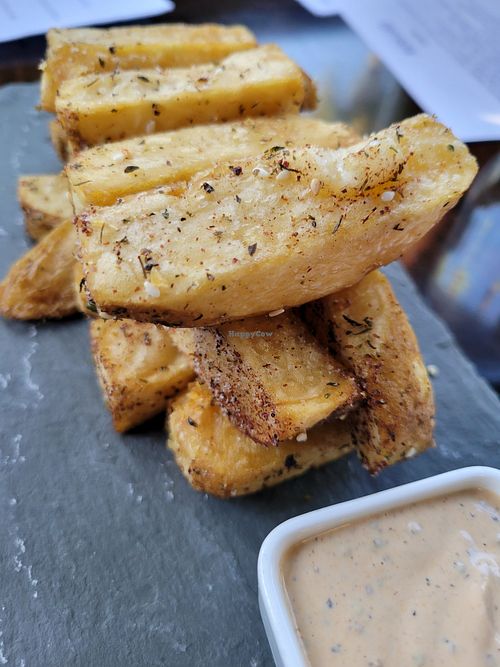 Triple fried Belgium potatoes at Mesa Verde in Santa Barbara