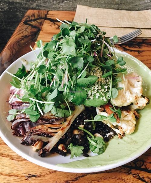 Green Macro Bowl at Mesa Verde in Santa Barbara