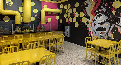 interior at Universal Studios - Illumination’s Minion Cafe in Orlando