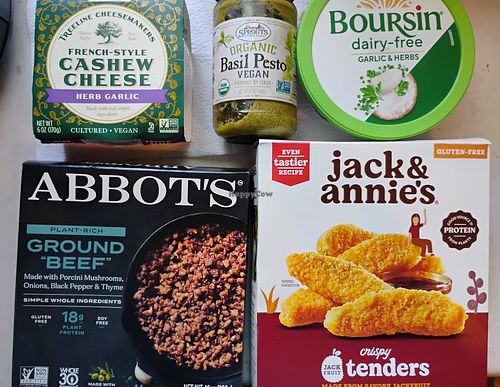 Some of their many vegan products at Sprouts in Corpus Christi