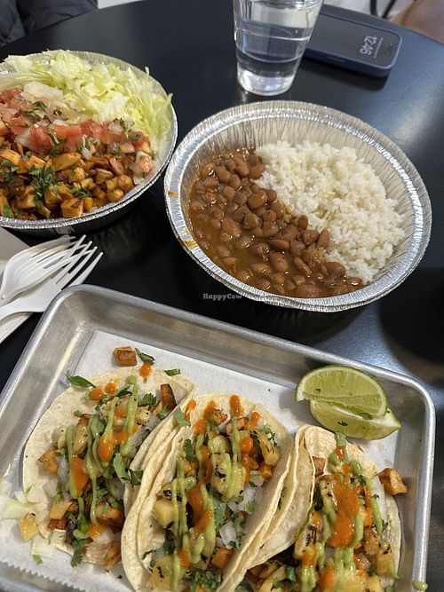 Tacos and a bowl of  at La Fonda Street - Detroit in Detroit