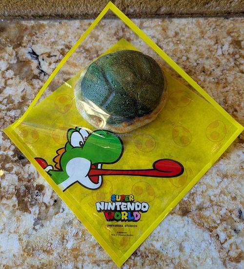 Green Shell Calzone at Universal Studios - Yoshi's Snack Island in Orlando