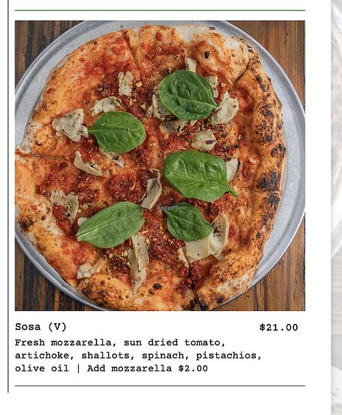 Sosa Pizza  at Homeslice in Dana Point